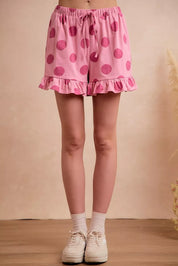 BIBI Polka Dots Printed Ruffled Detail Top And Shorts Set **DOORBUSTER** on Simply Obsessed