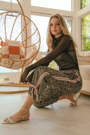 BIBI Leopard Prtins With Side Line Details Drawstrings on Simply Obsessed