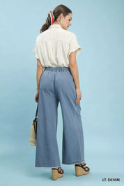 UMGEE Stone Washed Wide Leg Pants on Simply Obsessed
