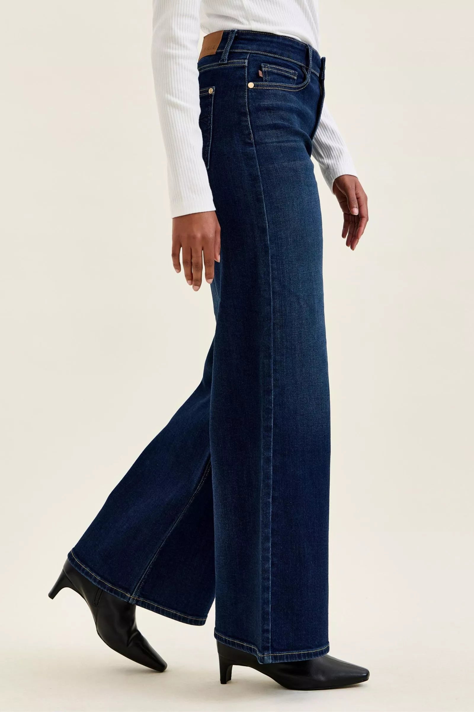 JUDY BLUE High-Waisted Wide-Leg Dark Wash Jeans on Simply Obsessed