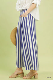 UMGEE Vertical Stripe Wide Leg Pants on Simply Obsessed