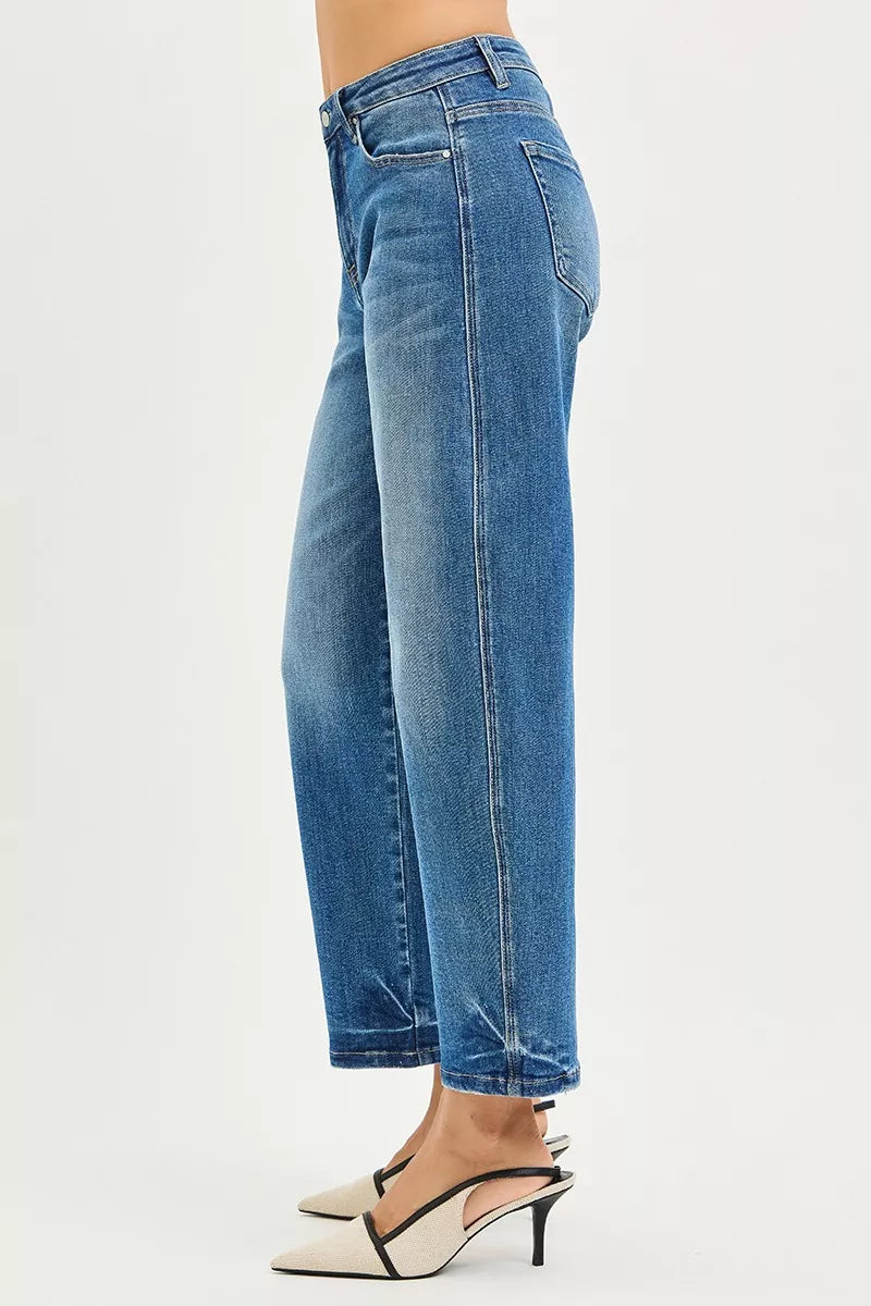 RISEN Slouchy Cropped Barrel Jeans on Simply Obsessed