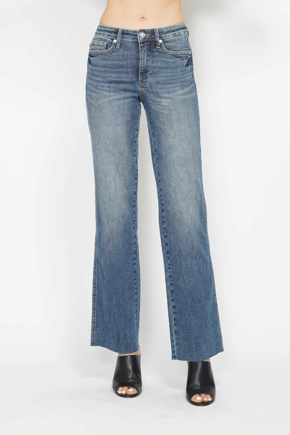 JUDY BLUE Full Size Tummy Control Straight Jeans on Simply Obsessed