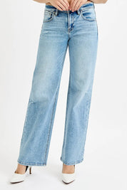 RISEN Full Size Low Rise Ankle Boyfriend Distressed Jeans Plus Size on Simply Obsessed
