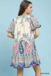 UMGEE Paisley Flutter Sleeve Mini Dress **DEBUT SALE** on Simply Obsessed