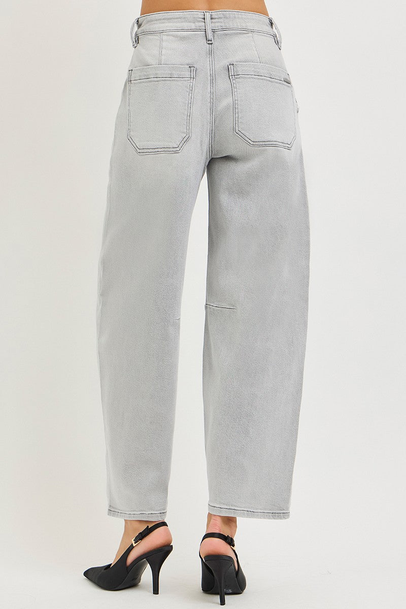RISEN Slouchy Cropped Barrel Jeans on Simply Obsessed