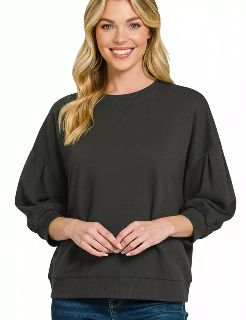 ZENANA Scuba Dolman Sleeve Sweatshirt on Simply Obsessed