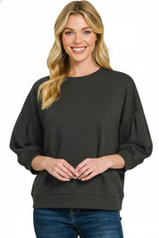 ZENANA Scuba Dolman Sleeve Sweatshirt on Simply Obsessed