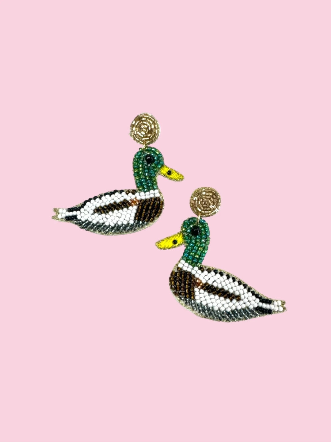 CAMEL THREADS: Duck Beaded Earrings on Simply Obsessed