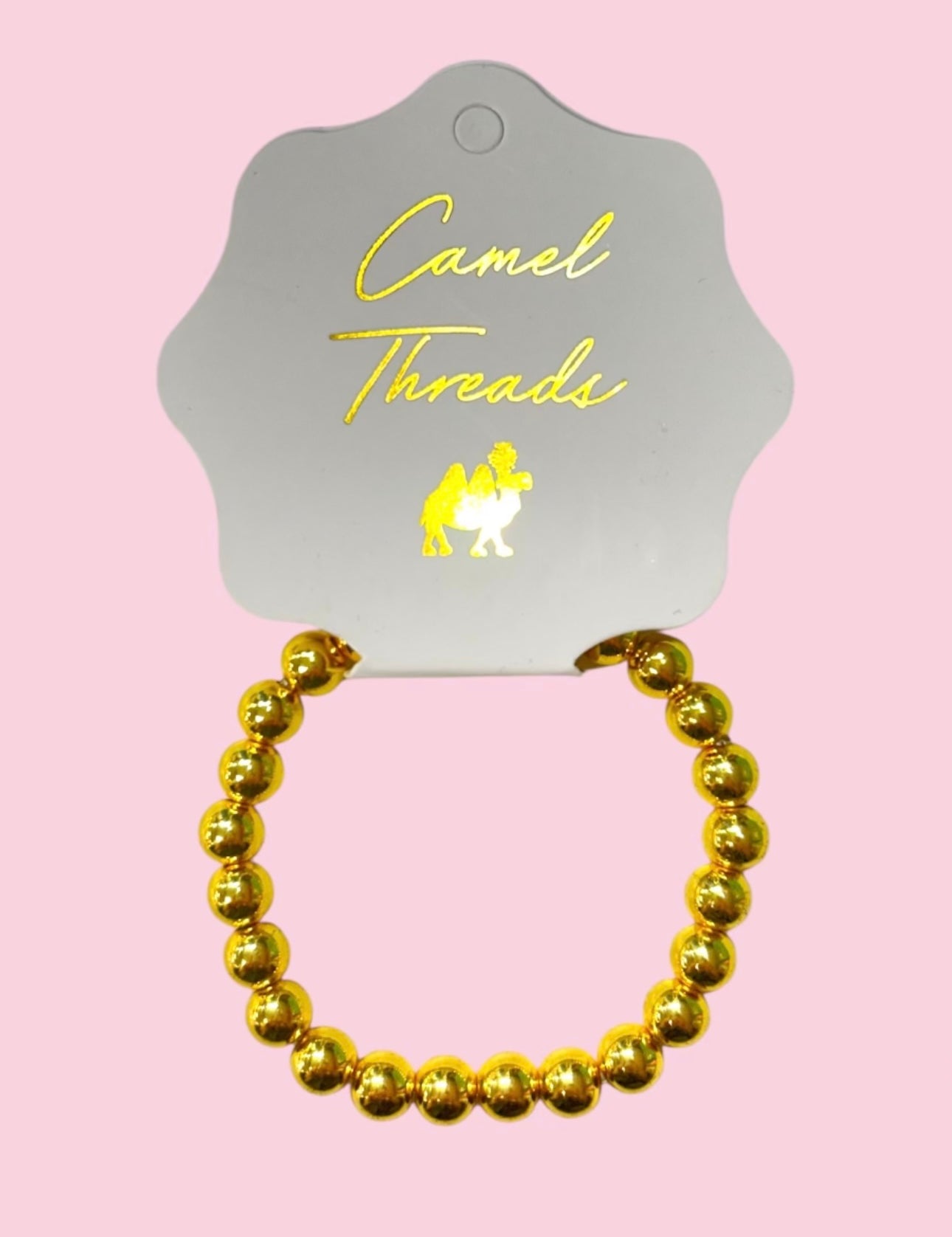 CAMEL THREADS: Gold Bead Bracelet on Simply Obsessed