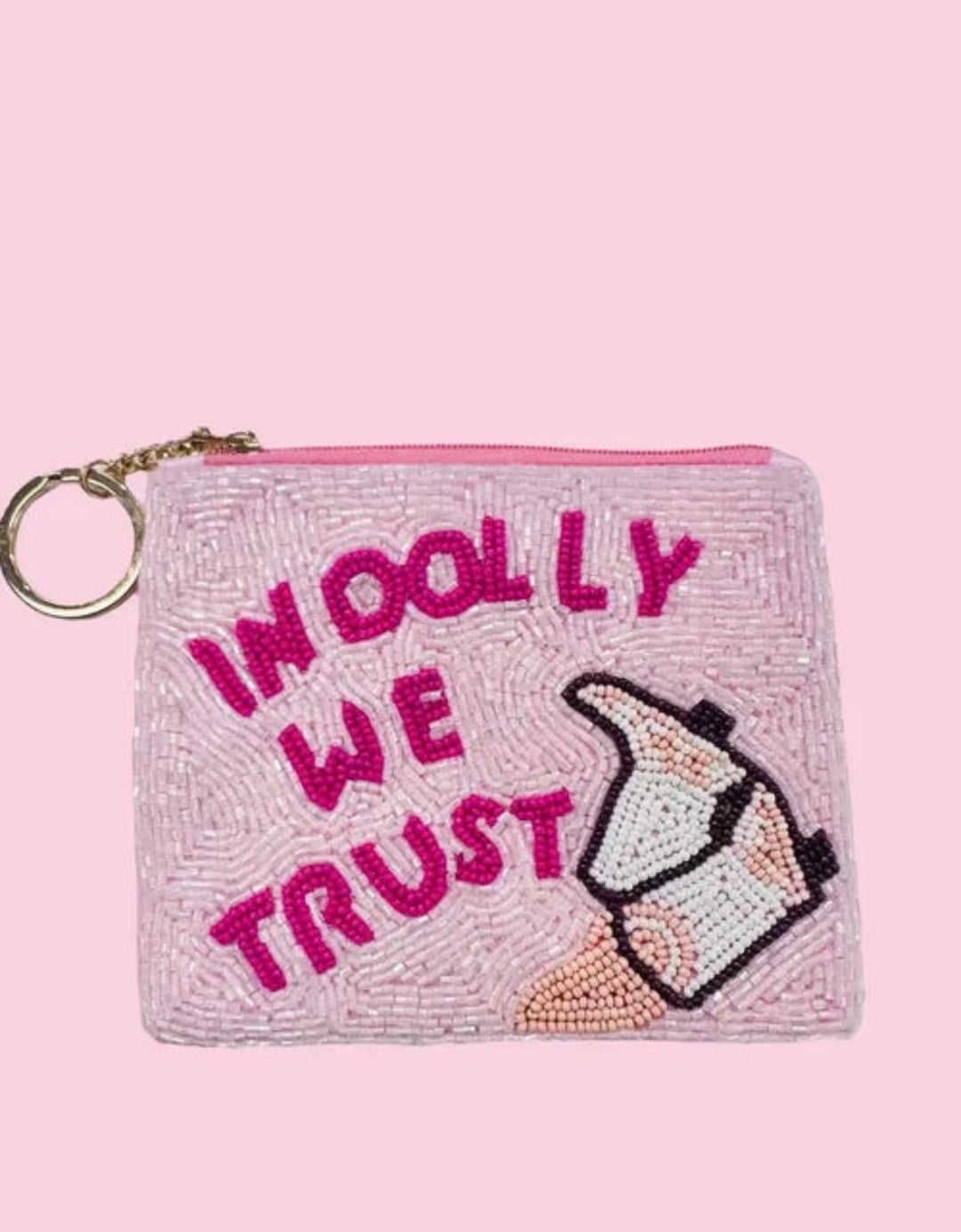 CAMEL THREADS: In Dolly We Trust Coin Purse on Simply Obsessed