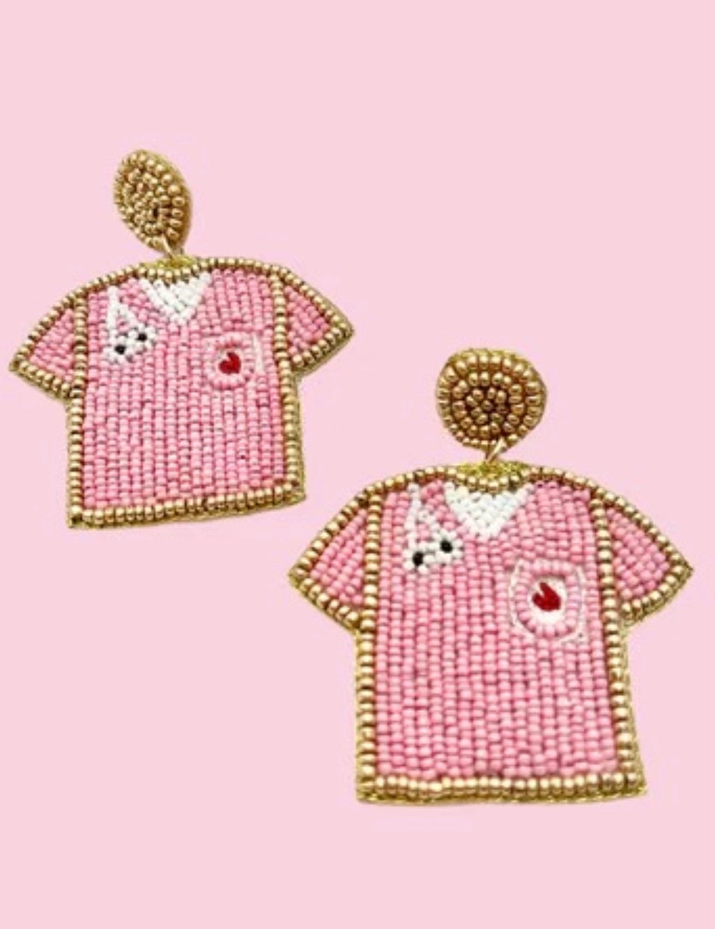 CAMEL THREADS: Nurse Scrubs Beaded Earrings on Simply Obsessed