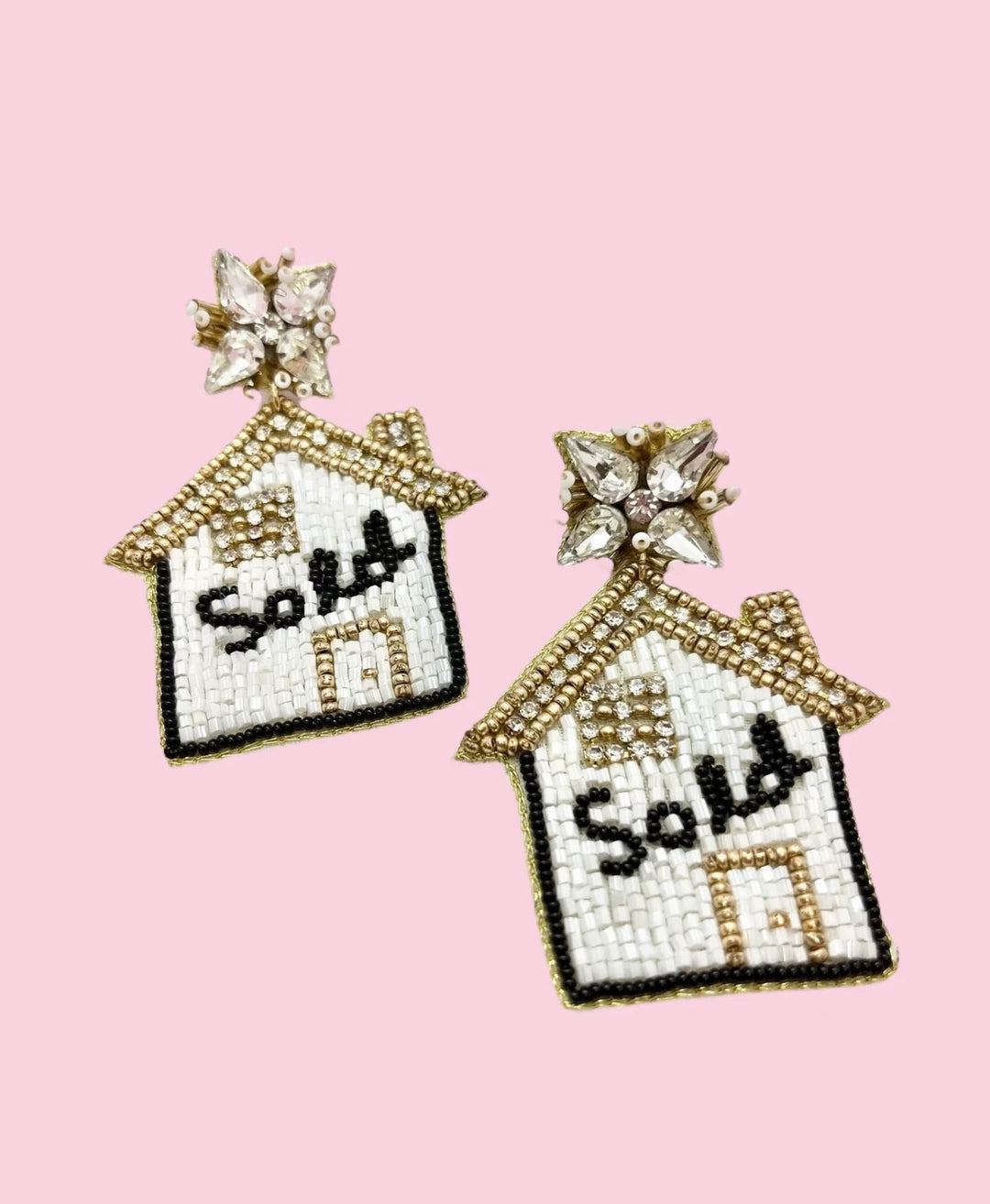 CAMEL THREADS: Realtor Beaded Earrings on Simply Obsessed