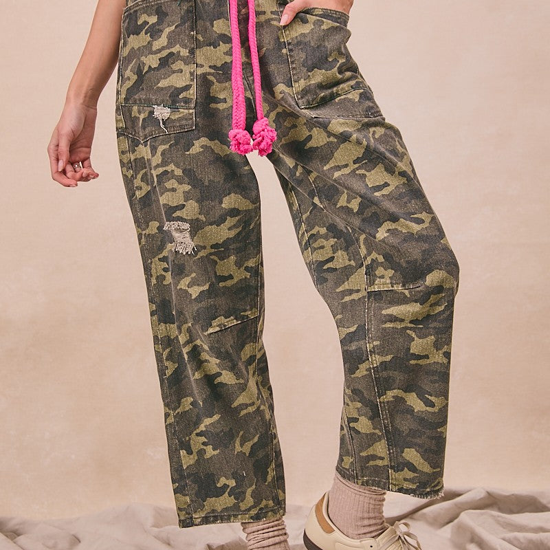 BIBI CAMOUFLAGE PATCH POCKET PANTS ***BEACH LIVE*** on Simply Obsessed