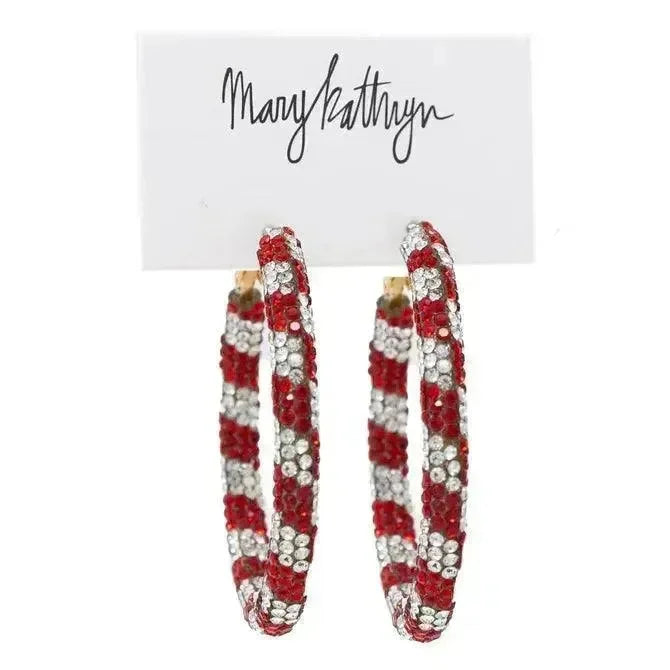Candy Cane Rhinestone Hoops on Simply Obsessed