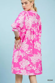 UMGEE Floral Babydoll Dress with Pockets on Simply Obsessed