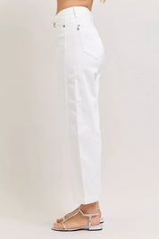 JUDY BLUE High-Waisted Rigid Magic Panel Barrel Jeans on Simply Obsessed