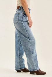 JUDY BLUE Full Size High Waist Marlow Arc Leg Jeans with Double Waistband Plus Size on Simply Obsessed