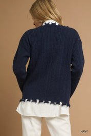 UMGEE Distressed American Flag Sweater on Simply Obsessed