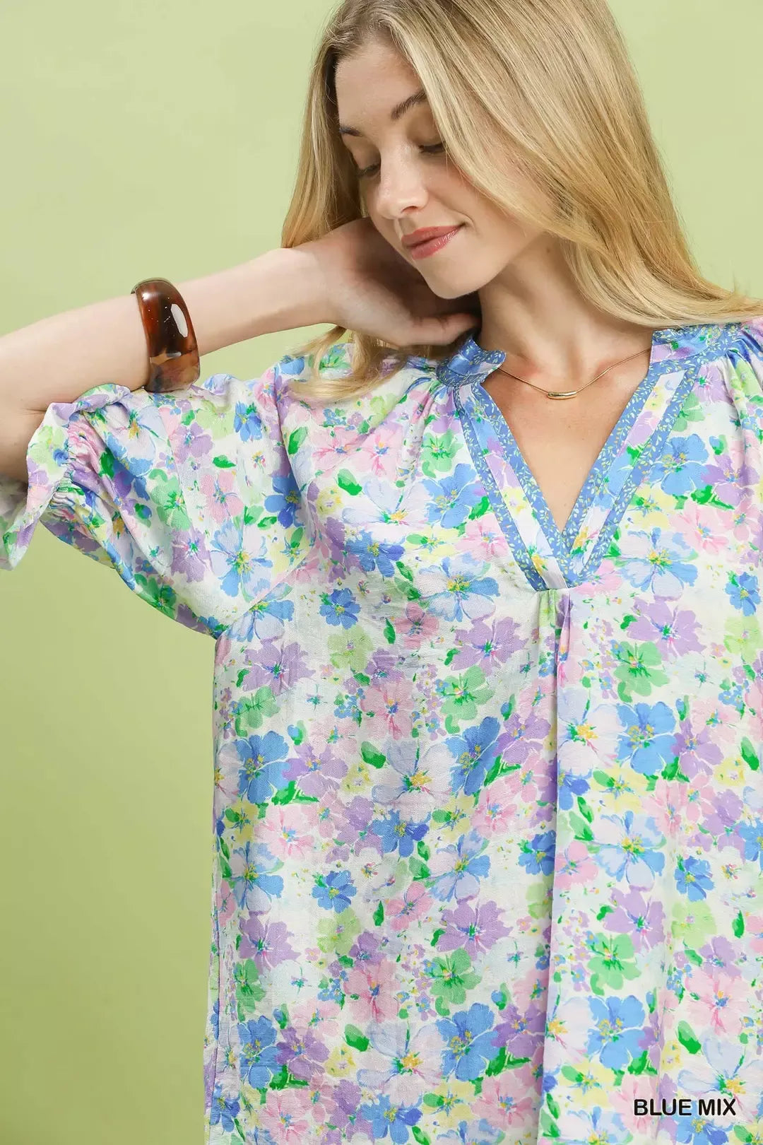 UMGEE Mix Floral Print Ruffle Top **DEBUT SALE** on Simply Obsessed