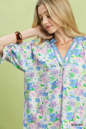 UMGEE Mix Floral Print Ruffle Top **DEBUT SALE** on Simply Obsessed