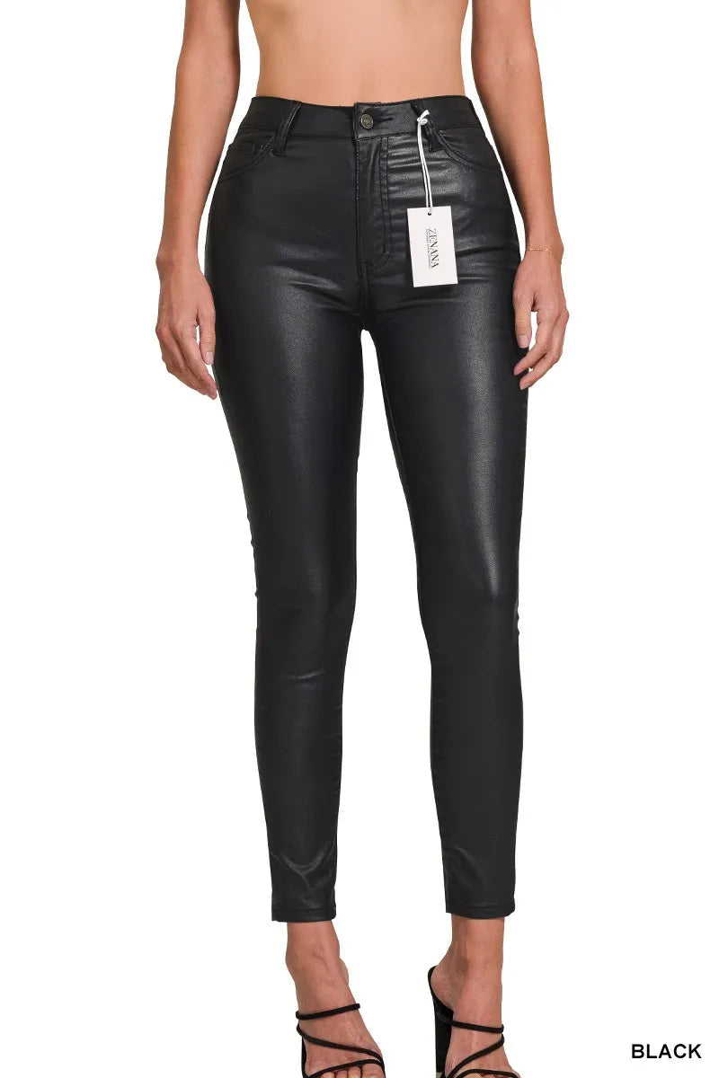 ZENANA Faux Leather Stretch Skinny Pants on Simply Obsessed