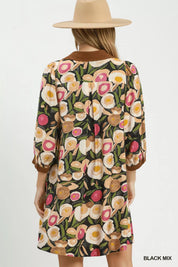 UMGEE Mix Floral Contrast Trim Shift Mini Dress **DOORBUSTER** on Simply Obsessed