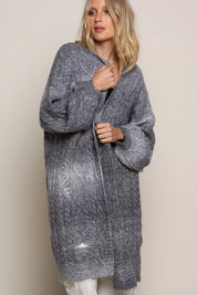POL Distressed Cable-Knit Ombre Dying Cardigan on Simply Obsessed