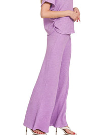 ZENANA Sweater Mock Neck Top & Long Pants Set on Simply Obsessed