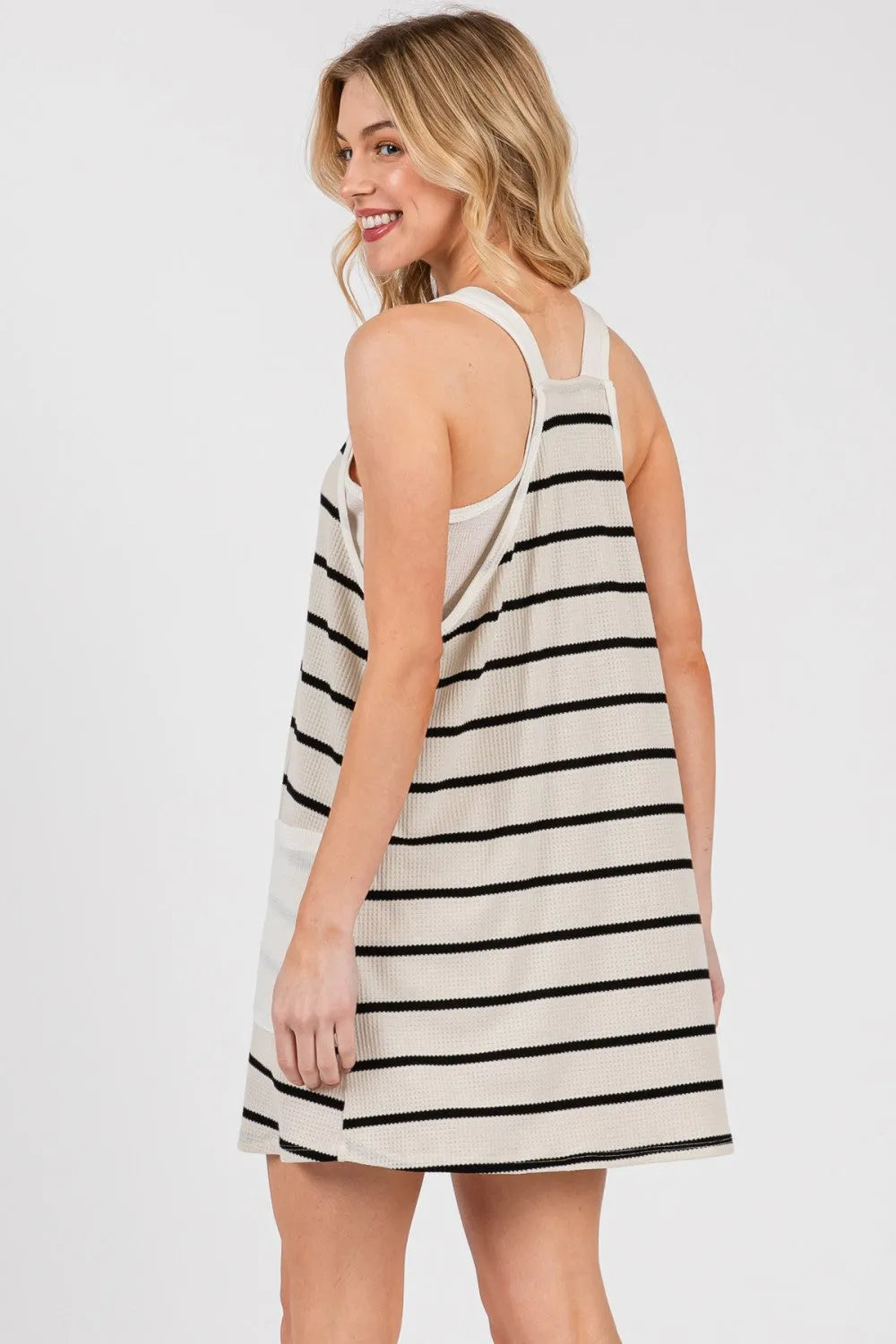 CES FEMME Romper with Pockets - STONE/BLACK on Simply Obsessed