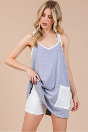 CES FEMME Sleeveless Skort Romper - H GREY on Simply Obsessed