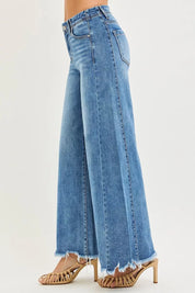 RISEN High Rise Ankle Wide Jeans on Simply Obsessed