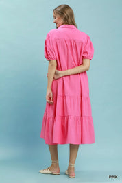 UMGEE Solid Tiered Midi Dress on Simply Obsessed