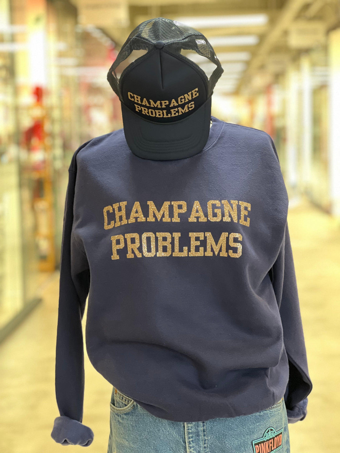 Champagne Problems Sweatshirt on Simply Obsessed