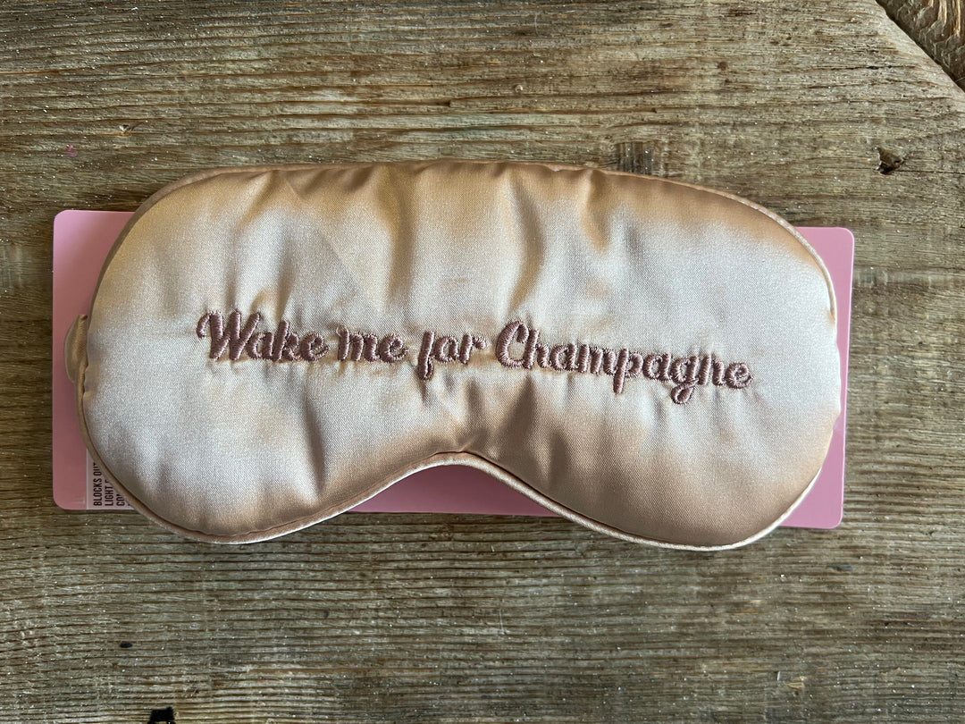 Champagne Sleep Mask on Simply Obsessed