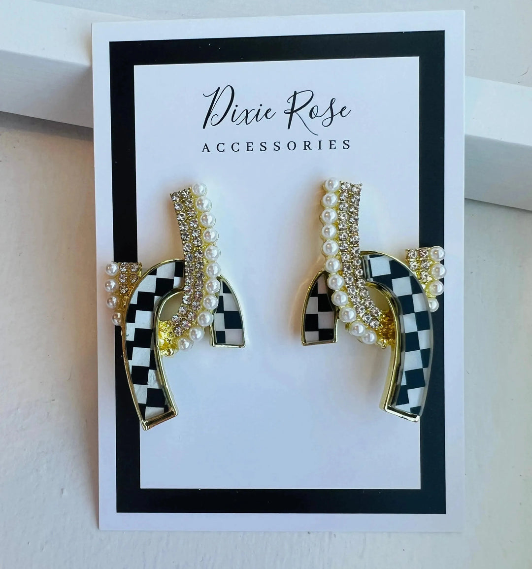 Checkered Statement Earrings on Simply Obsessed