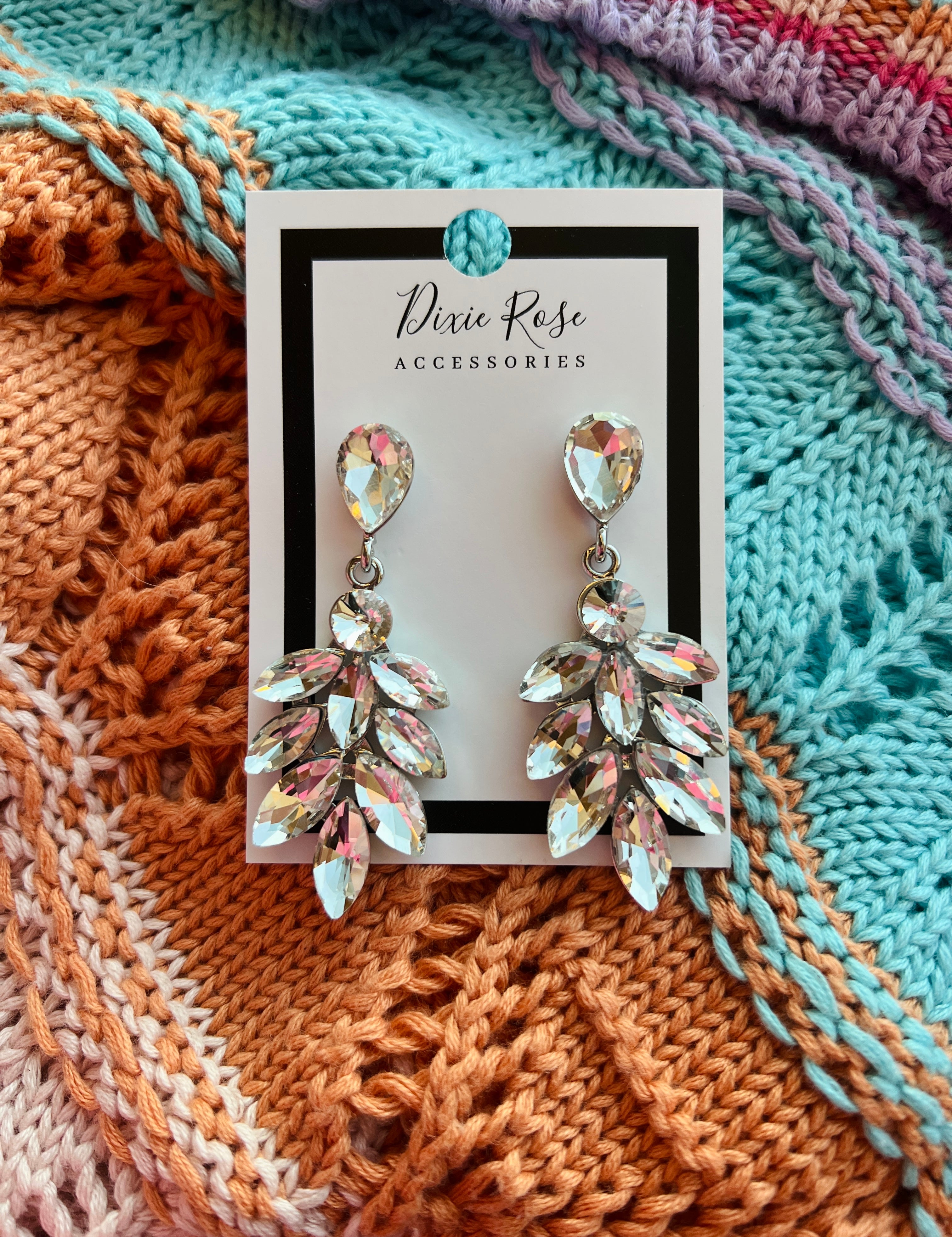 Clear Stone Drop Earrings on Simply Obsessed