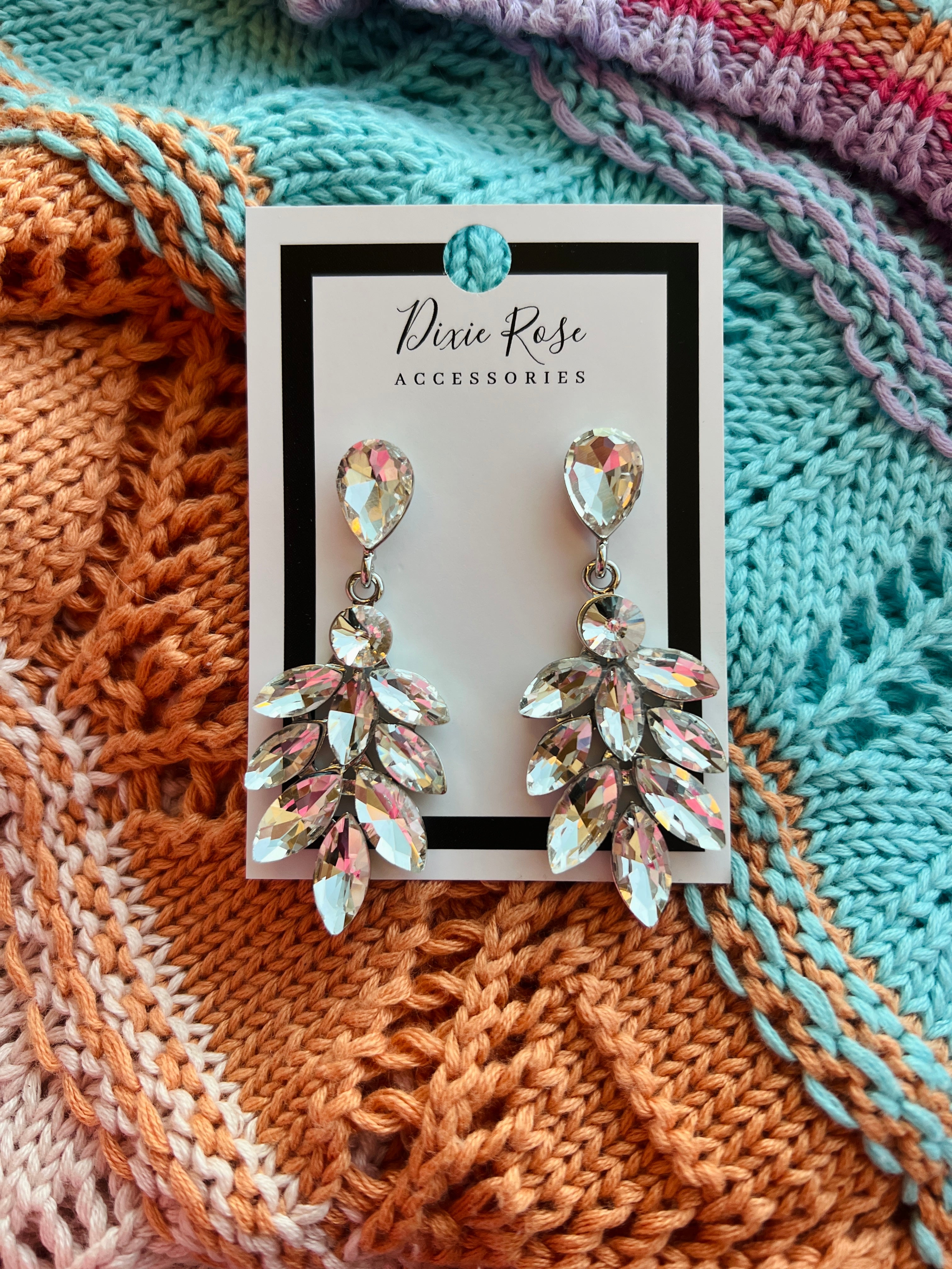 Clear Stone Drop Earrings on Simply Obsessed