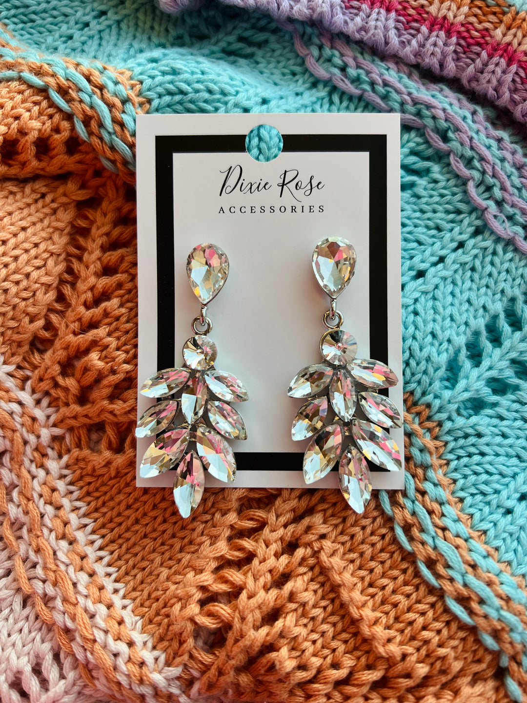 Clear Stone Drop Earrings on Simply Obsessed