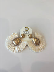 Colorful Gold Flare Earrings on Simply Obsessed