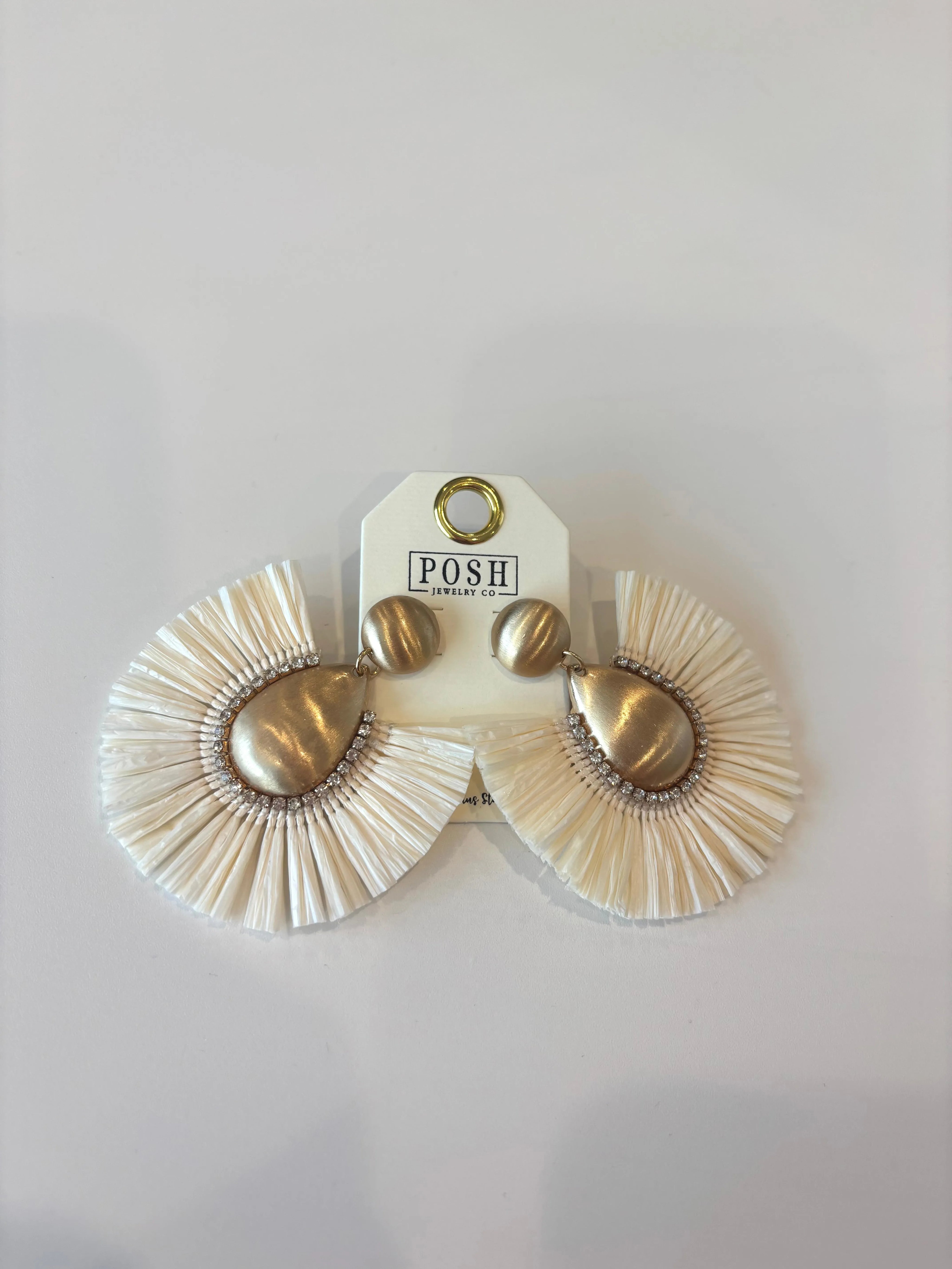 Colorful Gold Flare Earrings on Simply Obsessed