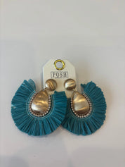 Colorful Gold Flare Earrings on Simply Obsessed