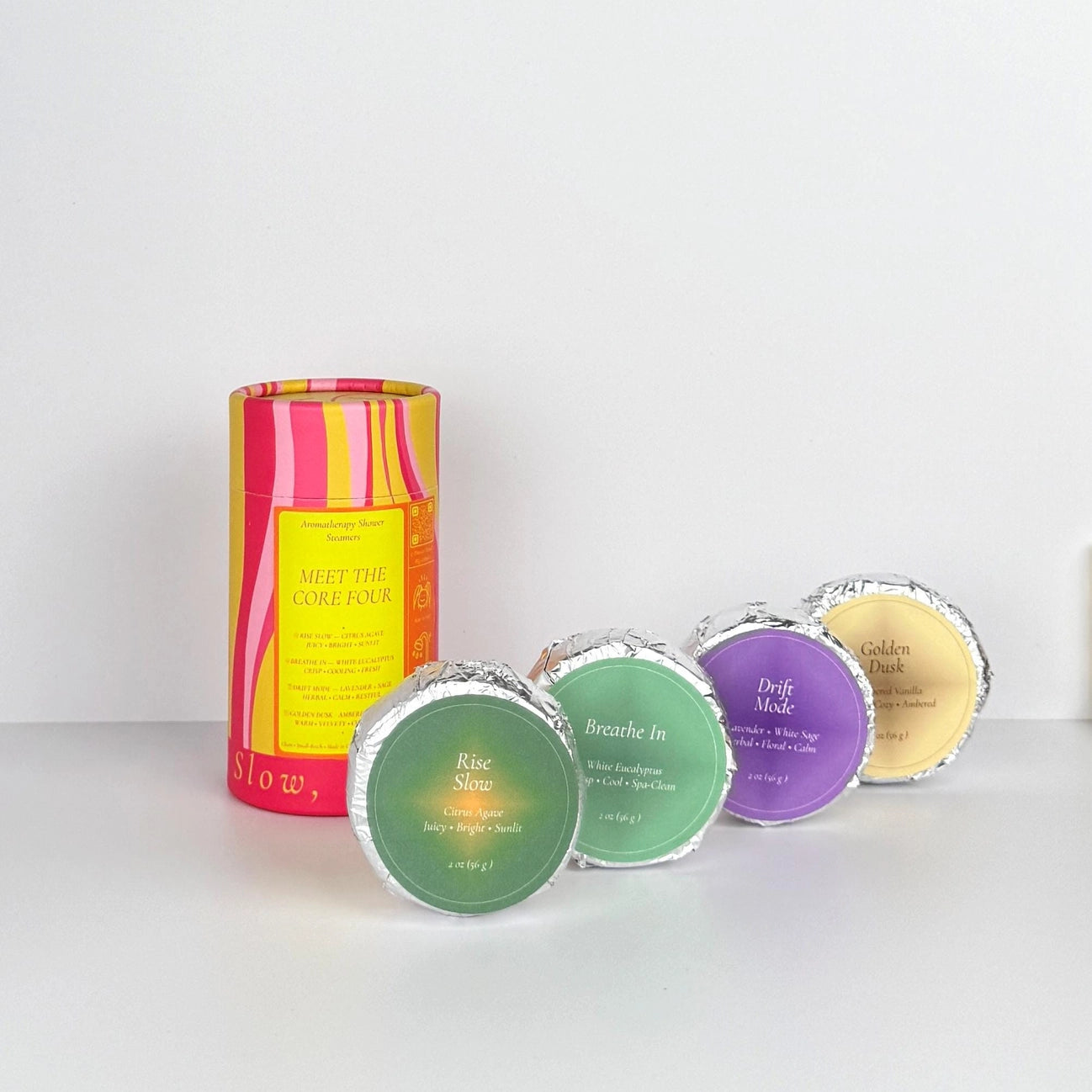 SLOGLO Aromatherapy Shower Steamers 4-Pack Set on Simply Obsessed