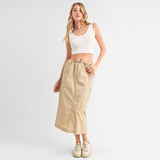 COTTON POPLIN Cargo Mini Skirt on Simply Obsessed