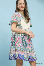 UMGEE Paisley Flutter Sleeve Mini Dress **DEBUT SALE** on Simply Obsessed