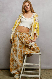 POL Open Front Crochet Cardigan with Scalloped Edge on Simply Obsessed