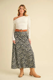 Aemi+Co Leopard Midi Skirt on Simply Obsessed