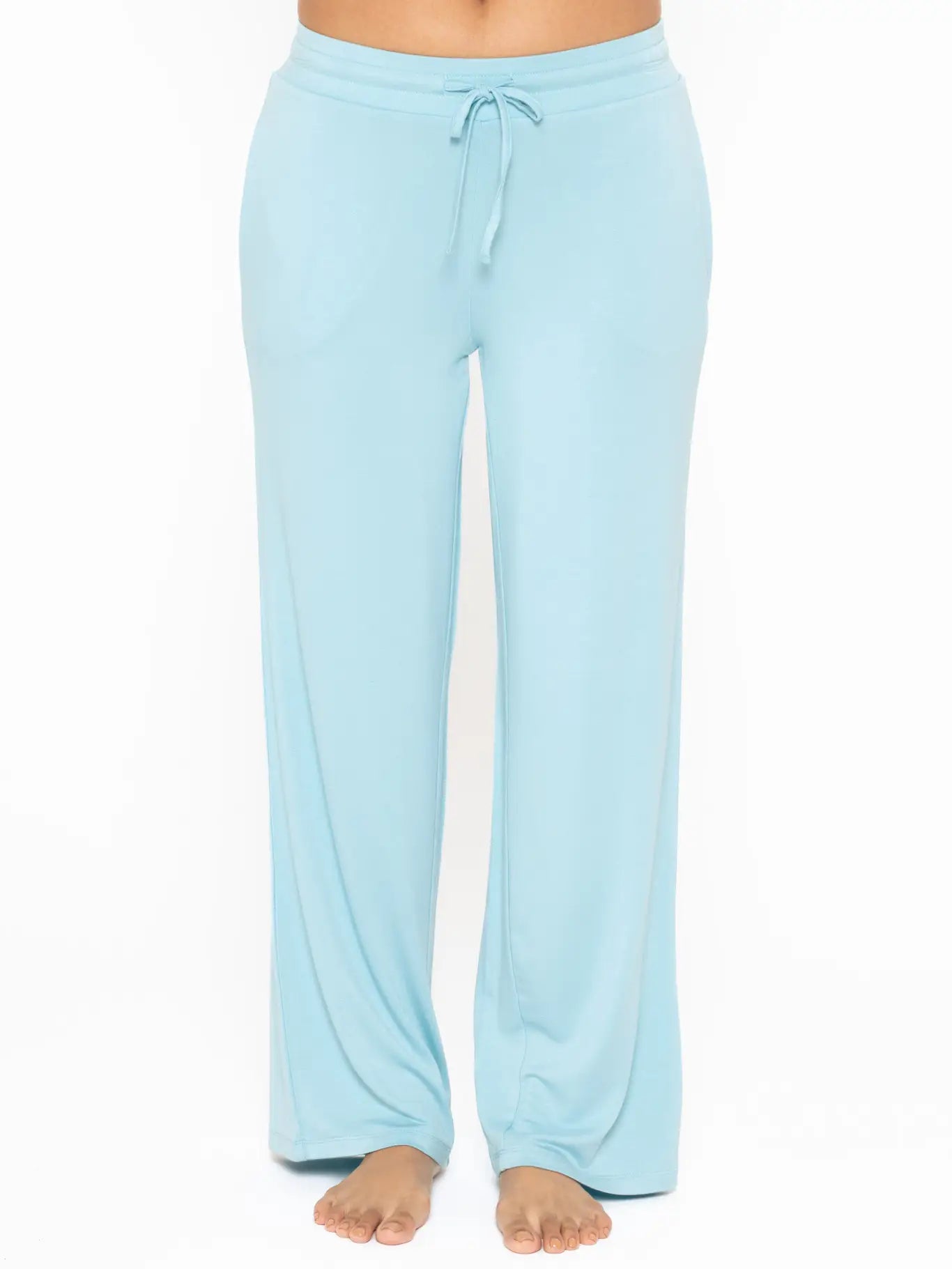 MONO B Mid Rise Lounge Terry Pant-BRIGHT BLUE on Simply Obsessed