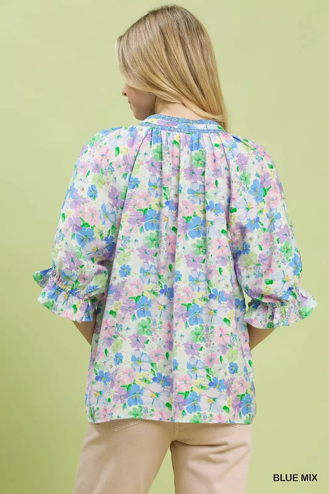 UMGEE Mix Floral Print Ruffle Top **DEBUT SALE** on Simply Obsessed