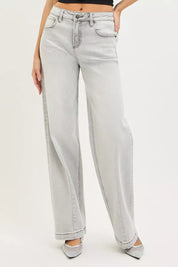 RISEN Slouchy Baggy Jeans with Contrast Stitching on Simply Obsessed